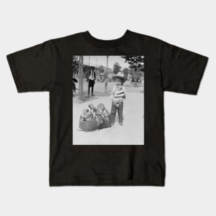 Tiny Cowboy, 1923. Vintage Photo Kids T-Shirt